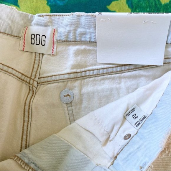Urban Outfitters | BDG Dropped Waist Distressed Destroy Denim Short Light Blue - Picture 9 of 11